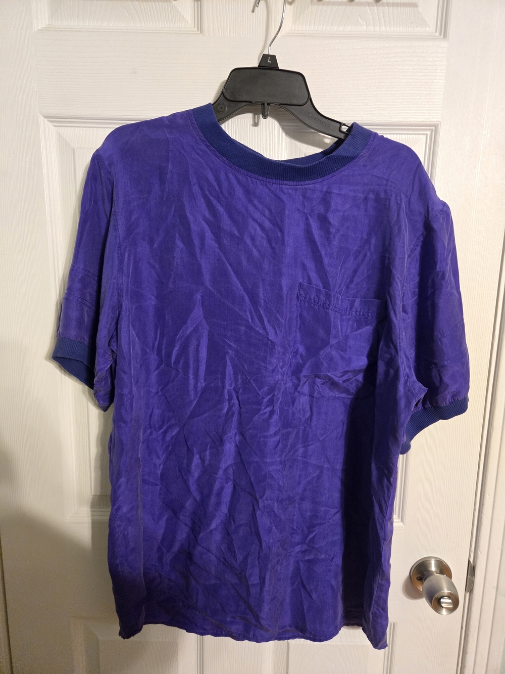 Vintage Saks Fifth Avenue -Real Clothes- 100% Silk Pocket Tee